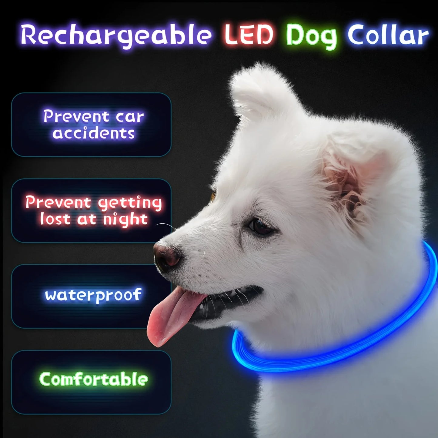 GlowSafe LED Dog Collar